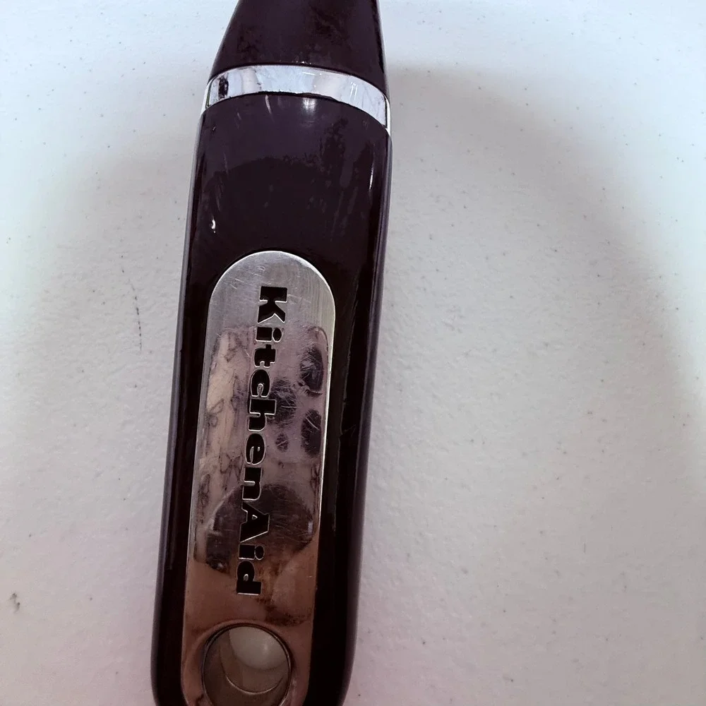 KitchenAid Slotted Turner Spatula Black Nylon‎ Heat Resistant Chrome Accent